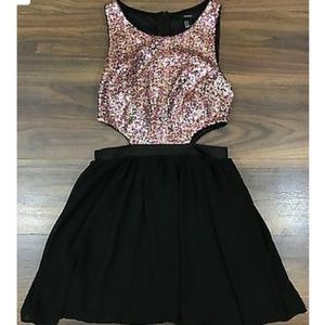 Forever 21 Sequin Cut Out Dress